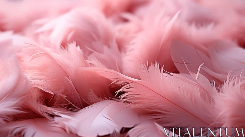 Soft Light Pink Feather Texture AI Image