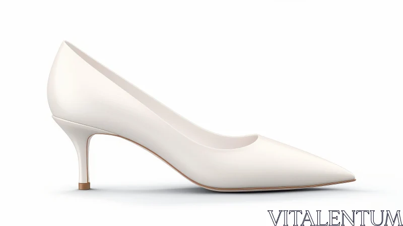 White Stiletto Heel - Fashion 3D Rendering AI Image