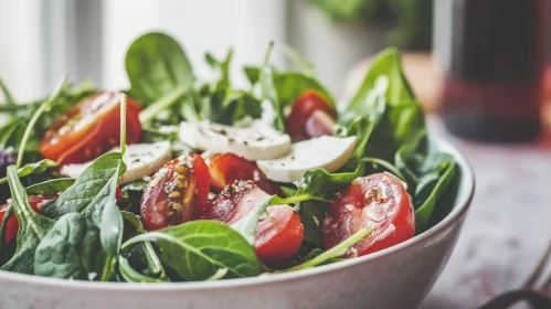 Delicious Salad Bowl Close-Up