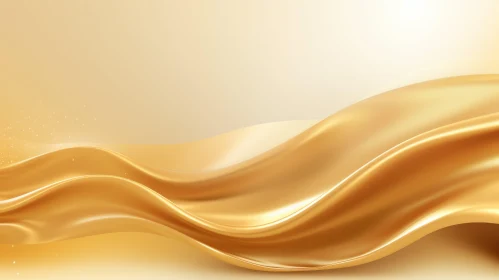 Golden Wave - Smooth 3D Rendering