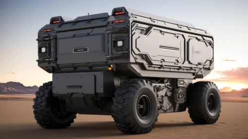 Sleek Futuristic Rover Vehicle