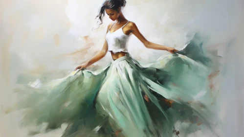 Graceful Woman Dancing | Realistic Art