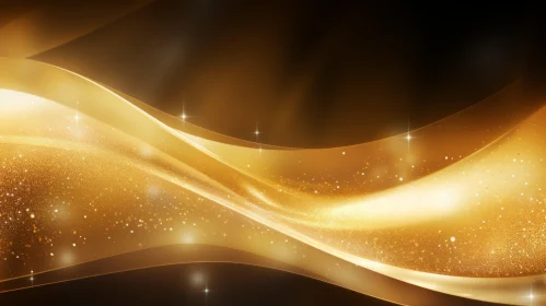 Luxurious Dark Gold Wave Image