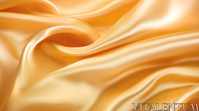 AI ART Luxurious Golden Silk Fabric for Evening Wear