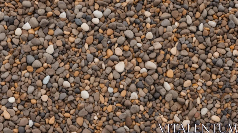 Pebble Beach Texture Close-Up AI Image