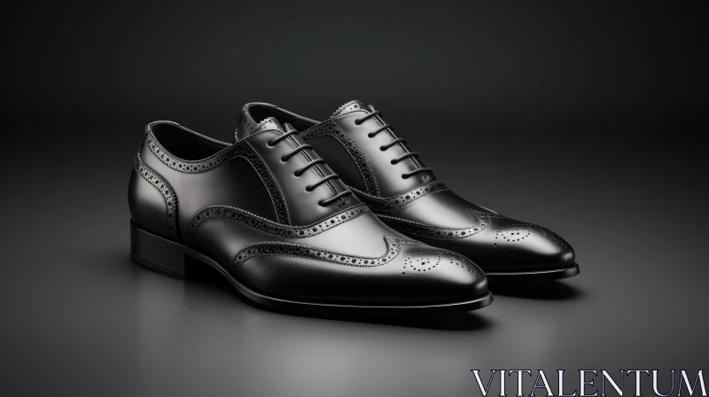 Black Leather Shoes - Classic Design for Formal Occasions AI Image