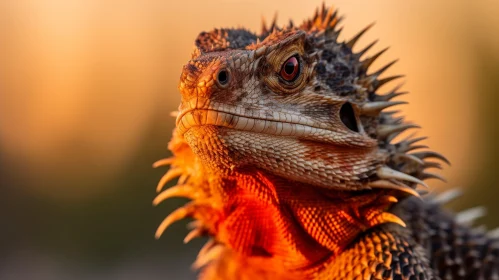 Detailed Bearded Dragon Close-Up