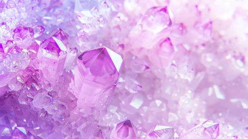Pink and Purple Crystal Abstract Art
