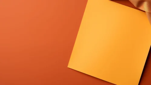 Elegant Orange Paper on Brown Background