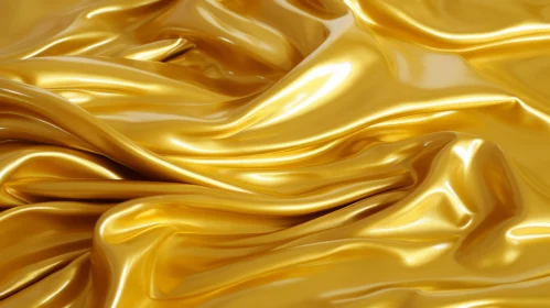 Luxurious Golden Silk Fabric - Elegant Texture Photography