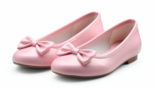 Pink Leather Ballet Flats for Girls - Elegant Design