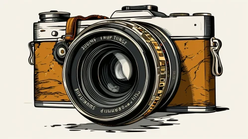Vintage Camera Vector Illustration