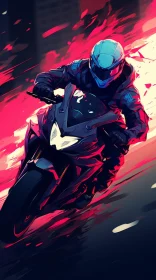 Speedy Motorcycle Rider Digital Art