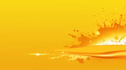 Vivid Yellow Abstract Background with Orange Splash