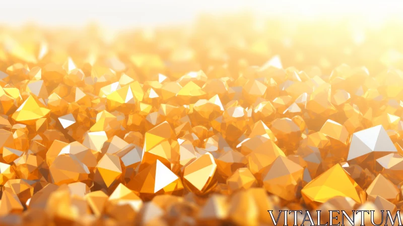 AI ART Yellow Crystal Abstract Background