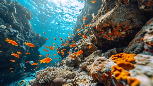 Colorful Coral Reef Underwater Photo
