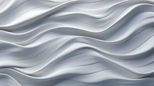Ethereal White Waves Background | 3D Abstract Design