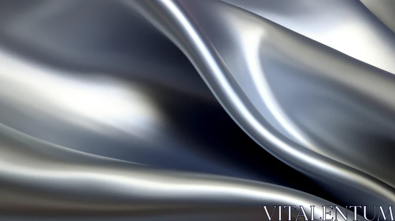 Luxurious Silver Silk Fabric Background AI Image