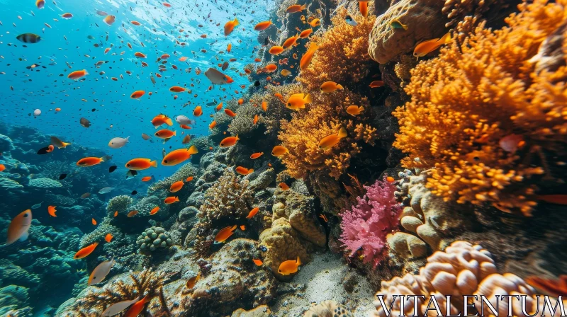 Enchanting Underwater Coral Reef Photography AI Image
