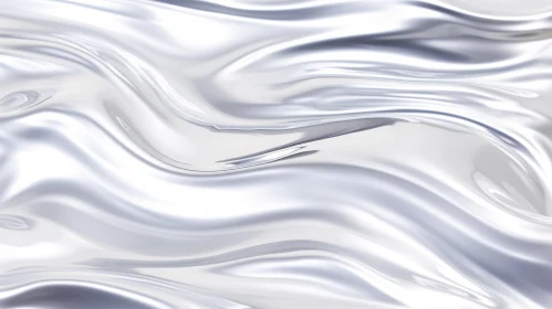 Liquid Silver Wave Pattern - Metallic Reflections