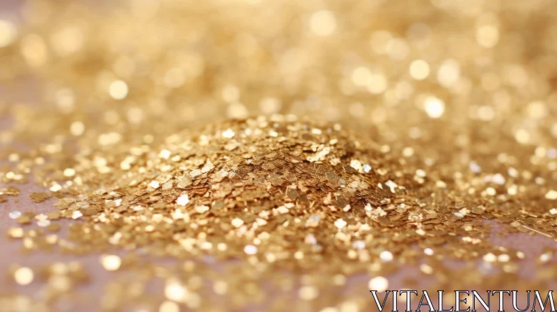 Shimmering Gold Glitter Close-Up AI Image