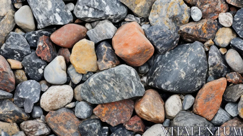 Colorful Smooth Stones Texture Stack AI Image