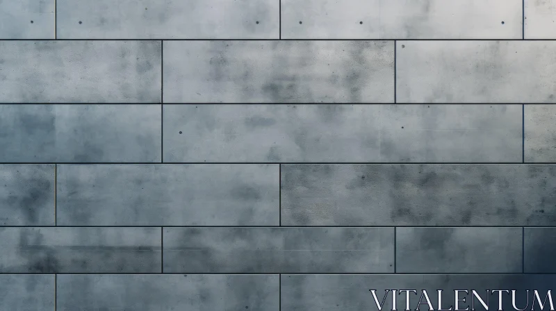 Gray Concrete Wall with Horizontal Bricks - Texture Close-Up AI Image