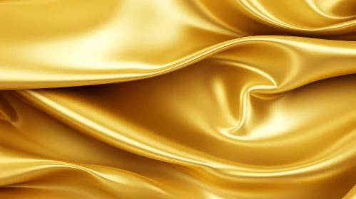 Luxurious Gold Silk Fabric with Soft Waves