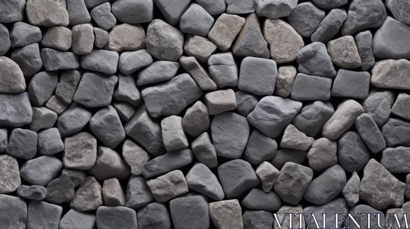 Weathered Stone Wall Close-Up AI Image