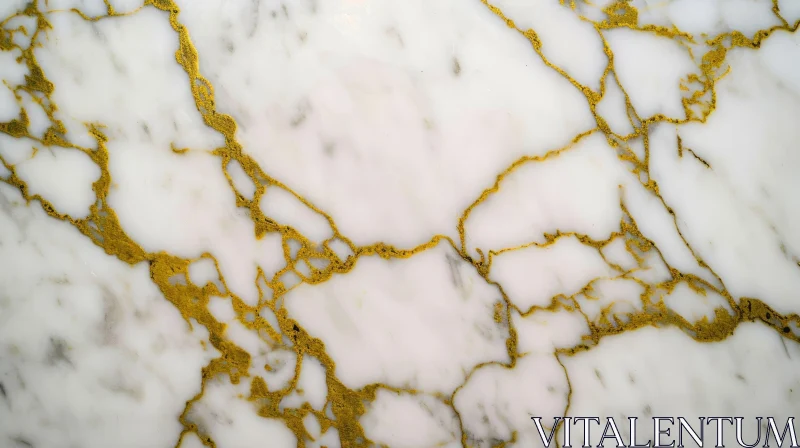 AI ART Elegant White Marble Texture with Golden Veins
