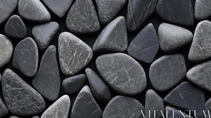 Black and Gray Stone Textures - Top View AI Image
