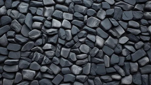 Dark Gray Cobblestone Street Close-Up