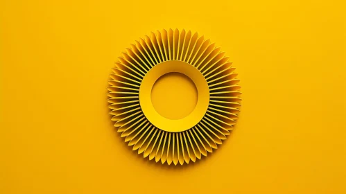Yellow Flower 3D Illustration on Bright Background