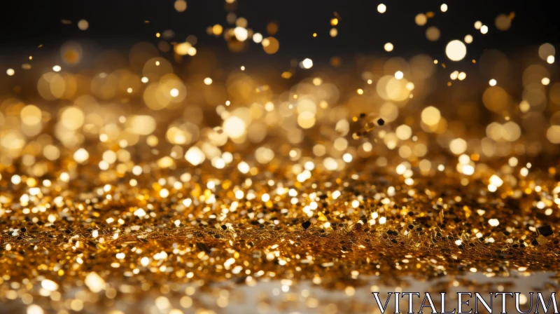 Gold Glitter Close-Up Background AI Image