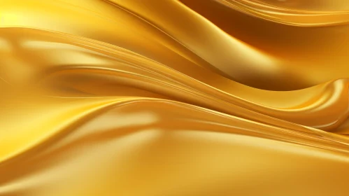 Golden Liquid Flow - 3D Rendering