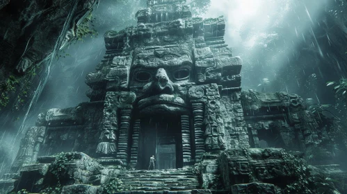 Lost Temple in Jungle - Digital Rendering