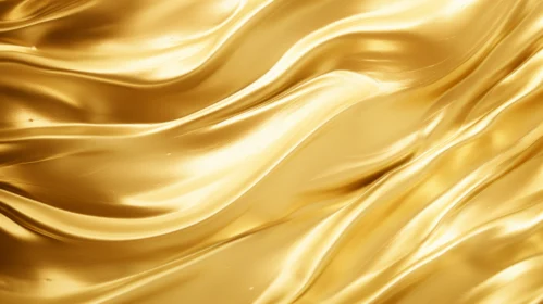 Luxurious Gold Silk Fabric - 3D Rendering