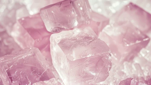 Pink Salt Crystals Texture - Soft and Delicate Composition