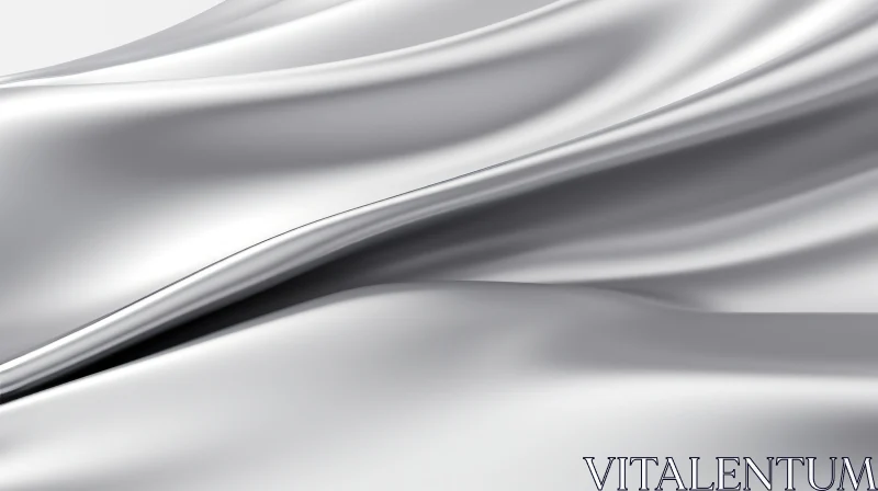 Luxurious Silver Silk Cloth Texture AI Image