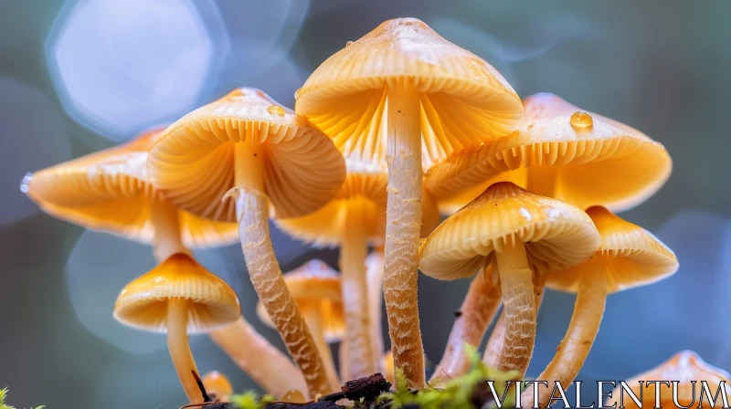 AI ART Yellow Mushroom Cluster - Nature's Delight