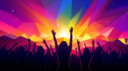 Colorful Abstract Crowd Art