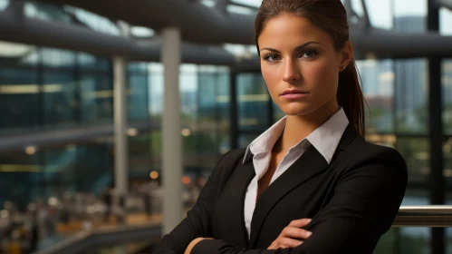 Confident Young Businesswoman in Office Setting