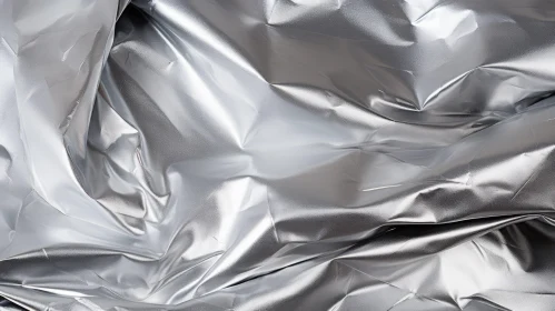 Shimmering Silver Foil Close-Up