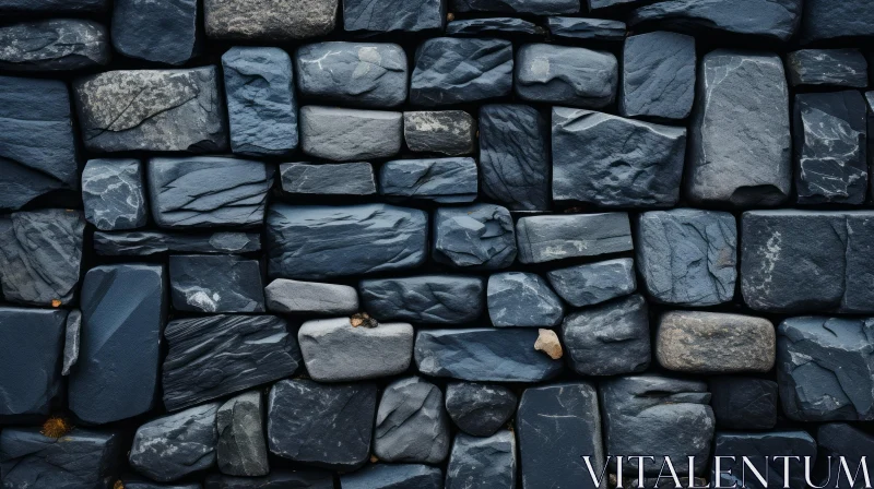 AI ART Dark Grey Stone Wall Texture for Background Use
