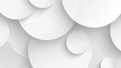 Minimalist White Abstract Background with Paper Cutouts