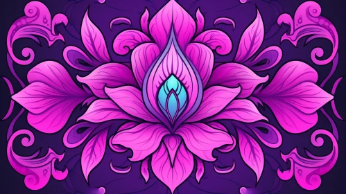 Pink and Purple Flower Illustration
