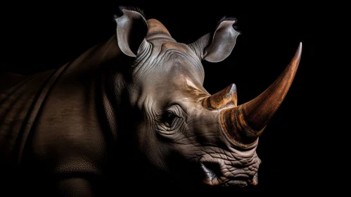 Rhinoceros Portrait - African Mammal Image
