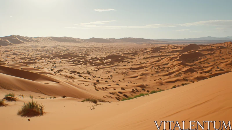 Sahara Desert Sand Dunes in Africa AI Image