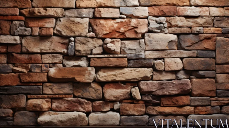 AI ART Stone Wall Texture - Structural Soundness and Varied Tones
