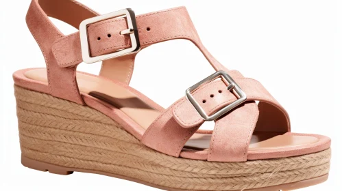 Stylish Pink Suede Wedge Sandals for Summer